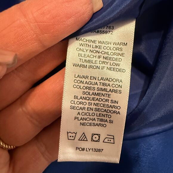 Women's Laundry by Shelli Segal Blue White Polka Dot Mini Skirt Size 4 NEW - Picture 4 of 10